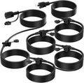 K KASONIC - Outdoor Extension Cord 50 FT, Evenly Spaced 6 Outlets Plugs, 16/3 SJTW Weatherproof Multiple Outlets Wire for Landscaping Light, Holiday Decoration and Christmas, ETL Listed, Black