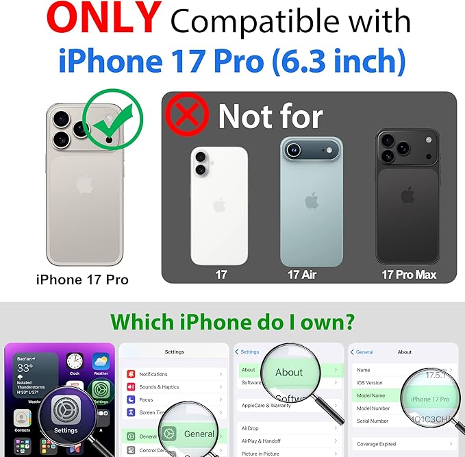 SPORTLINK for iPhone 17 Pro Case - IP68 Waterproof Military Protective Full Body Heavy Duty Shockproof 360 Sealed Dustproof with Camera Screen Protector Phone Cover for iPhone 17 Pro 6.3" Mag/Black