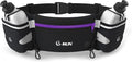 Q-RUN Hydration Running Belt with 2 x 10oz Water Bottles, No Bounce Adjustable Waist Belt for Men & Women, Marathon Running Gear