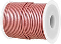 GENIQUE Real/Genuine Round Leather String Cord for Necklace, Bracelets, Jewelry, Kumihimo Braiding, DIY Projects (20 Metres) (2mm, Mystique Pink)
