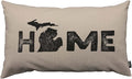 TKS MITLAN Michigan Home State Pillow Covers 12 x 20 Inch Map Home America Artistic Font Contour Border Geography Rustic Linen Throw Pillow Covers 12x20 Inch for Sofa Couch Decoration