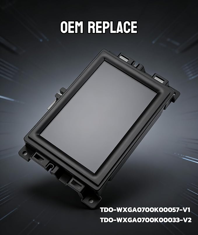 7" Uconnect Screen Replacement LCD Display for Jeep Compass Renegade 2017-2021 TDO-WXGA0700K00057-V1 TDO-WXGA0700K00033-V2 Radio Screen with Bracket