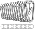 Carabiner Keychain Clip -3" Aluminum Carabiner D Ring, Caribeener Clips, Spring Snap Hook for Keychain Clip