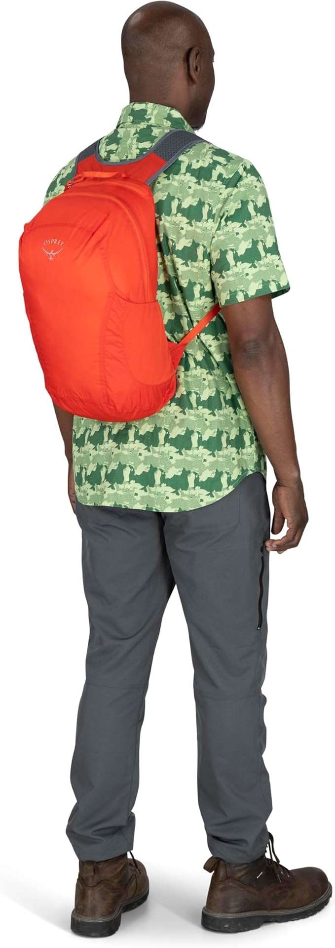 Osprey Ultralight Collapsible Stuff Pack - Lightweight, Packable Travel Backpack — Extra Bag For Travel and Every Day — 18 L Capacity Daypack to Expand Luggage, Mars Orange
