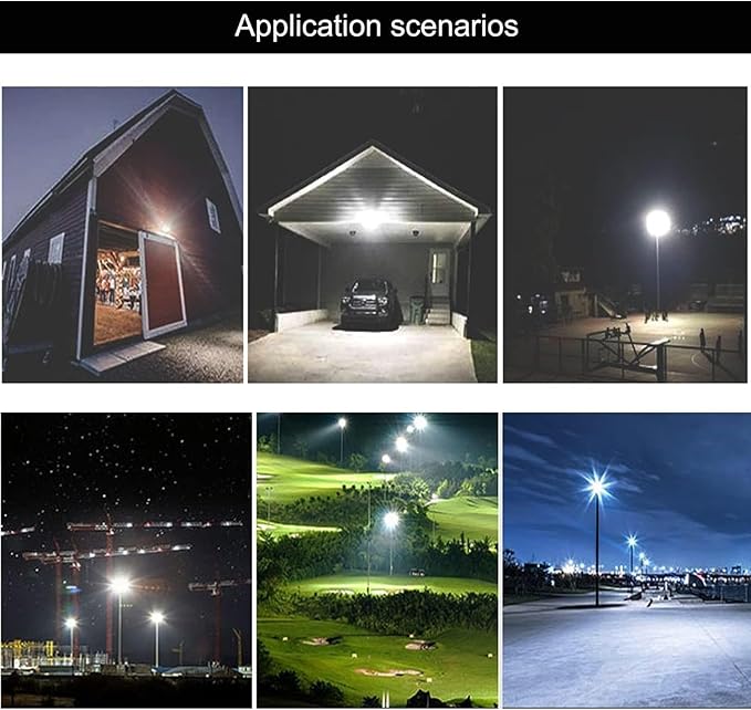 4Pack LED Flood Light Outdoor,150W LED Work Light 15500lmwith 6FT US Plug,IP66 Waterproof Exterior Security Lights,6000K Daylight White Outside Floodlights Slim Design for Playground Yard