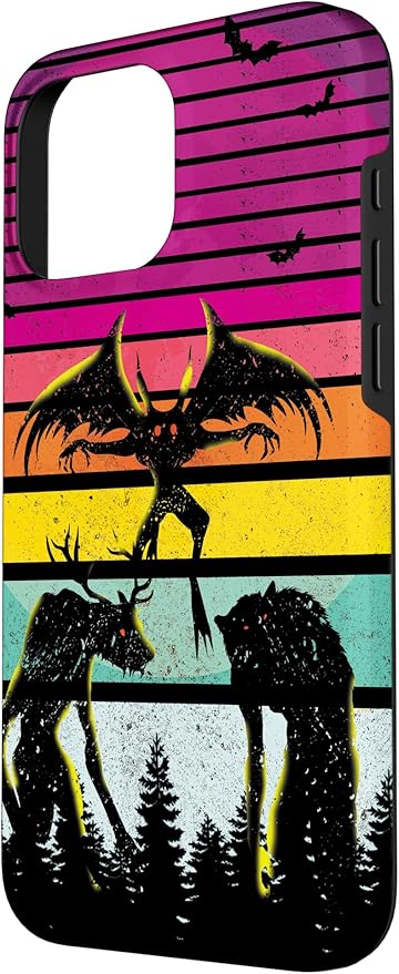 Cryptkin Cute Mothman Cryptid Map Case for iPhone 16 Pro Max