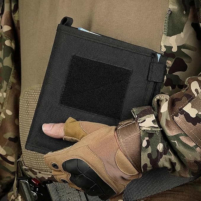 KOSIBATE Map Case, Military Map Protector, Water-Resistant Map Pouch Holder for Outdoors or Hiking