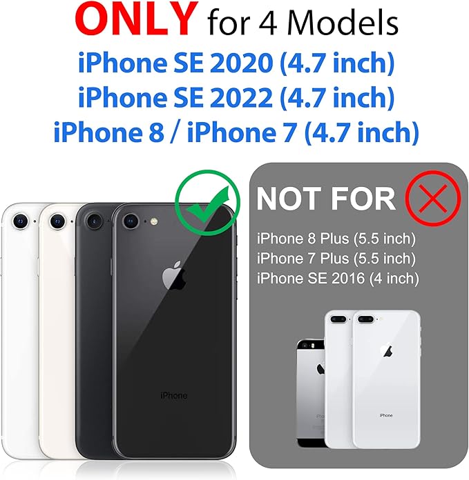 SPORTLINK Waterproof Case for iPhone SE 3rd 2022/iPhone SE 2nd 2020/iPhone 7/8 - Full Body Shockproof Dustproof Phone Screen Protector Rugged Waterproof Case for iPhone SE3/SE2/7/8 Clear