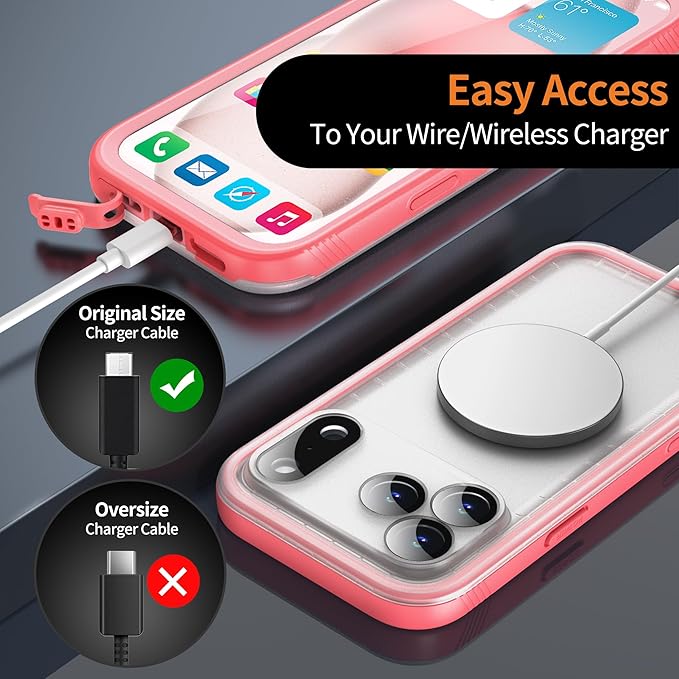 Cozycase TOP Waterproof Case for iPhone 17 Pro Max - Military Heavy Duty 360 Shockproof Full Body with Screen Camera Protector Double IP68 Water Dust Drop Proof Hard Rugged 17PM Front Back Slim Cover
