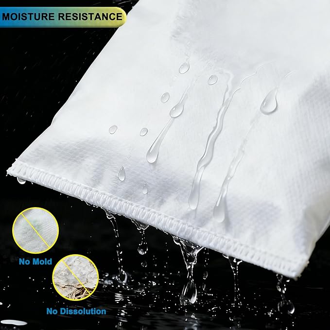 6 Pack VF3501 Replacement for Rigid Shop Vac bags 4 Gallon Size C, compatible with RIDGID 3-4.5 Gallon Wet/Dry Vacuums, Part # 23738 WS32045F, High Performance Filter Bags made from NEW PET Material