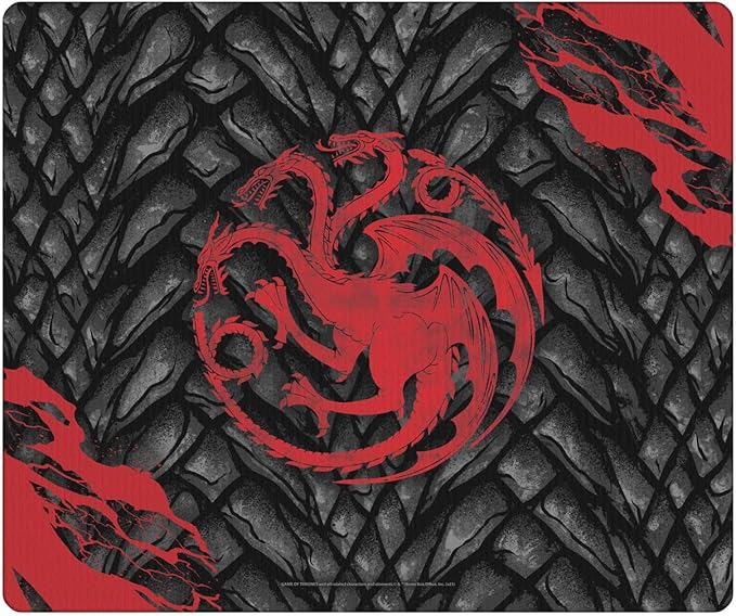 Head Case Designs Officially Licensed HBO Game of Thrones House Targaryen Graphic Art 9.84 x 11.81 x 0.12 inches (250 x 300 mm) - S Gaming Office Desk PC Keyboard Mouse Mat Pad