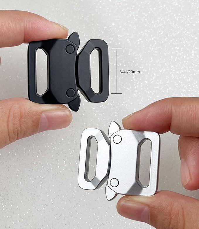 Paracord Bracelet Clips, Quick Release Belt Buckle Metal Shackle Lock, Set of 6 (3/4inch)
