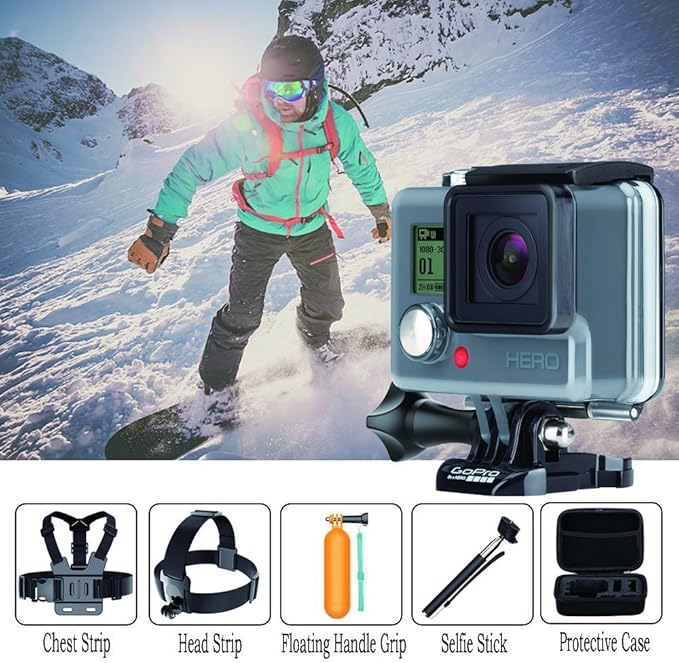 Navitech 18-in-1 Action Camera Accessories Combo Kit with EVA Case Compatible with Sony HDR-AS100V | HDR-AS10 | HDR-AS100VR | AZ1VR Action Cam Mini with Wi-Fi