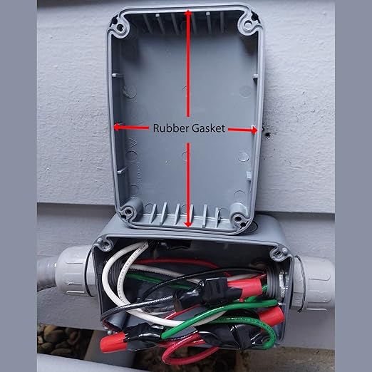 NineLeaf Outdoor Junction Box IP66 Waterproof Electrical Enclosure 4.9"x3.3"x2.3", PVC/ABS Project Box with 4PK 20mm Cable Glands, Weatherproof Grey Case for Outdoor Wire Connections, 2 Set