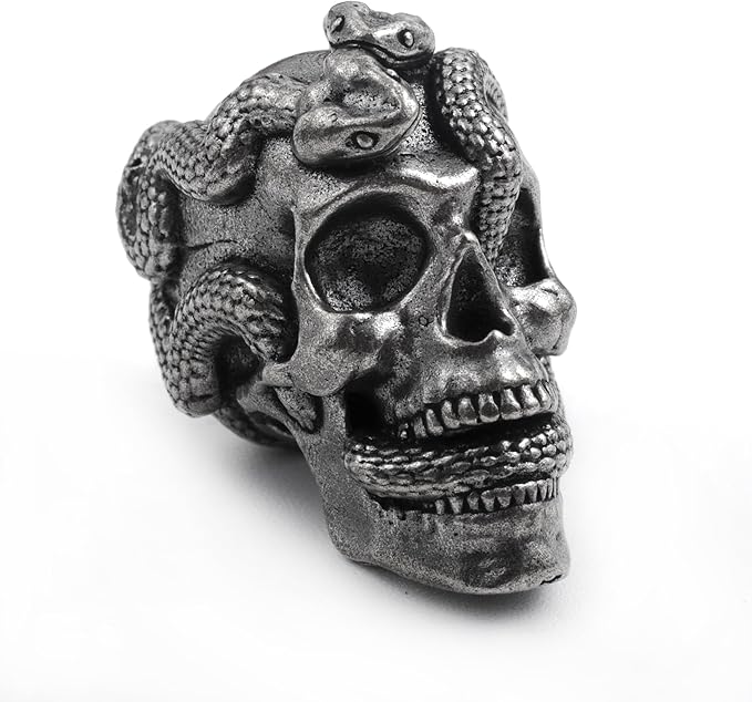 Skull Paracord Bead, Copper, 0.75x0.56x0.78 inches, for Crafting Lanyard Keychains