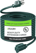 Outdoor Extension Cord Waterproof 100 FT, Green 14/3 SJTW Heavy Duty, Flexible 100% Copper 3 Prong Extension Cord for Lawn, Garage,UL Listed