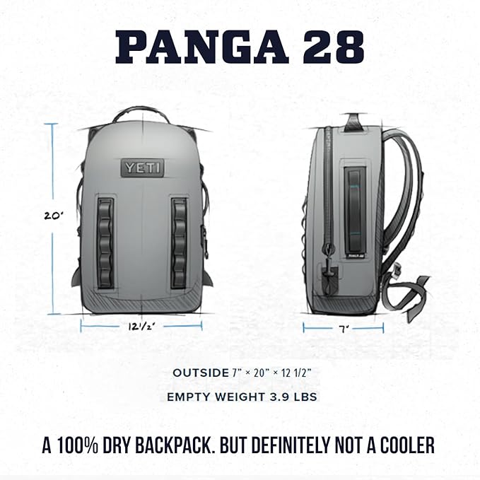 YETI Panga Series Airtight, Waterproof, Submersible Bags, Tan, Panga 28