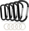 Carabiner Caribeaner Clip,Extra Large 4" Aluminum Carabeaner Keychain Hook,Spring Snap Key Chain Clip