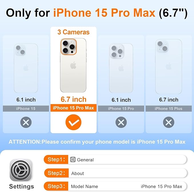 WIFORT for iPhone 15 Pro Max Waterproof Case, [IP68 Underwater Dustproof][Built-in Screen][15FT Military Shockproof], 360 Full Body Sealed Protection Cover Magnetic Frosted Phone Case, 6.7" Blue