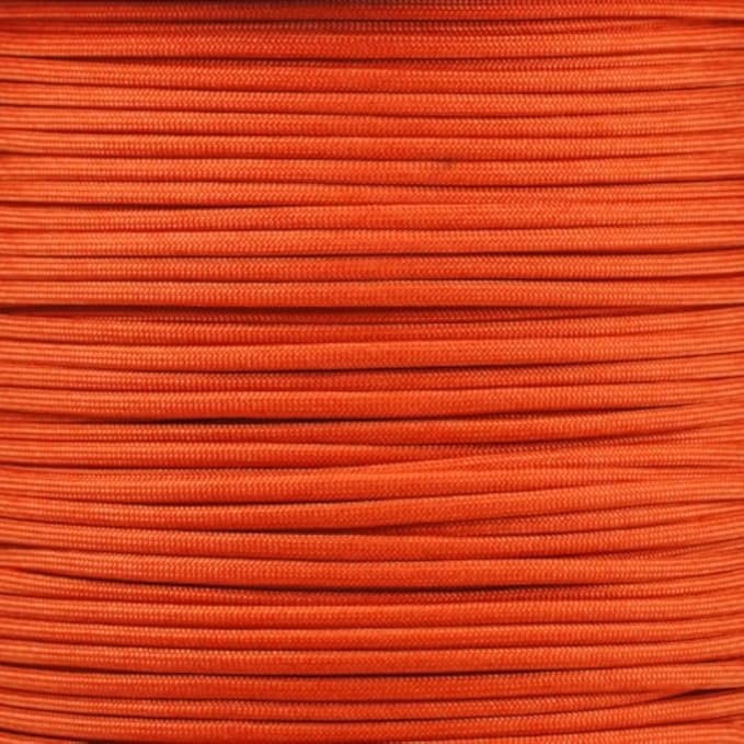 Paracord Planet Solid Color 550lb Paracord – 7 Strand Type III Nylon Cord for Indoor and Outdoor Tasks – International Orange (25 ft)