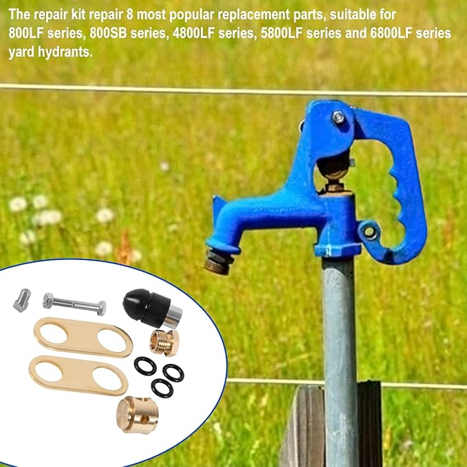 850 Sb Parts Kit Yard Water Hydrant Repair Rebuild Kit & 8842 Plunger Fit for Simmons 800LF 800SB 4800LF 5800LF 6800LF Series Frost Proof Landscape Outdoor Yard Hydrant