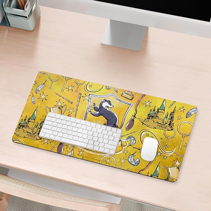 Head Case Designs Officially Licensed Harry Potter Hufflepuff Graphics 23.62 x 11.81 x 0.12 inches (600 x 300 mm) - L Gaming Office Desk PC Keyboard Mouse Mat Pad