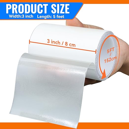YINTTIAN 3.15" x 5' TPU Waterproof Tape for Repair Inflatables, Heavy Duty Patch Kit for Tent, Pool Float, RV Roof, Duct