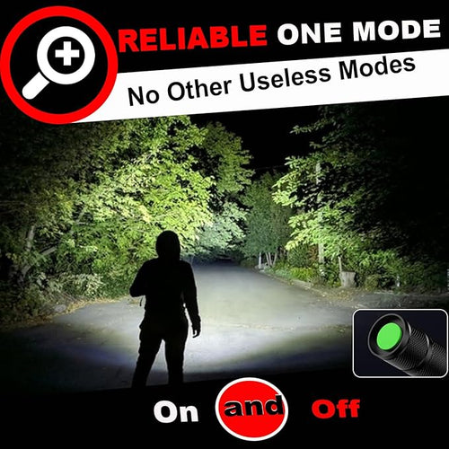 1 Mode Flashlights 2 Pack, Super Bright Zoomable LED Tactical Flashlight High Lumens, Water Resistant Portable Pocket Flash Light for Emergency, Camping, Home, and Gift - SL2000