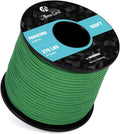 Abma Cord 2.4mm Paracord 275 100ft Nylon Rope 4 Strands Tactical Parachute Cord - Max. 275lbs - Jade Green