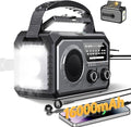 59200mWh Emergency Radio - 16000mAh Portable Solar Hand Crank NOAA/AM/FM Weather Radio with Battery Powered & USB Charger,SOS Alarm,Flashlight, Reading Lamp for Outdoor Camping,Storm,Survival Kits