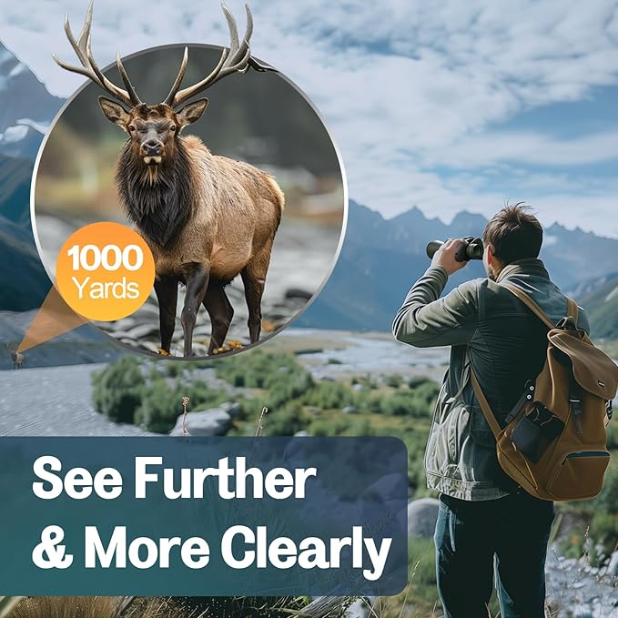 20x52 Binoculars for Adults High Powered - HD Large View Binoculars with Low Light Vision - Professional Binocular for Hunting Bird Watching Travel Cruise Outdoor Sports Gifts for Men - Green