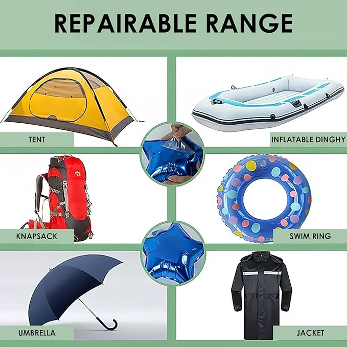 50 Pack Exercise Ball Repair Kit, 3" x 87" Inflatable Patch Waterproof TPU Pool Heavy Duty Clear Adhesive Repair Tape for Airbed Mattress Tent Bounce House Exercise Ball Kayak Swimming Pool Float
