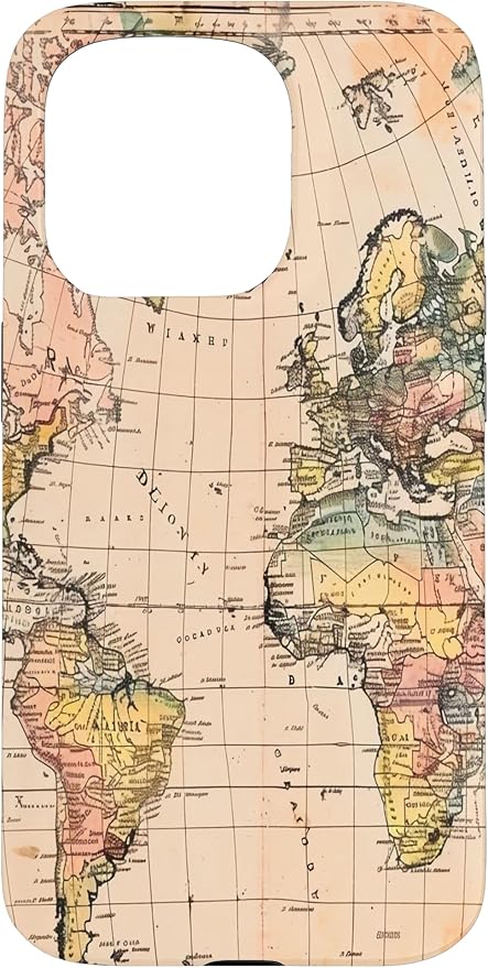 World Map ,Old Map of the World Case for iPhone 15 Pro