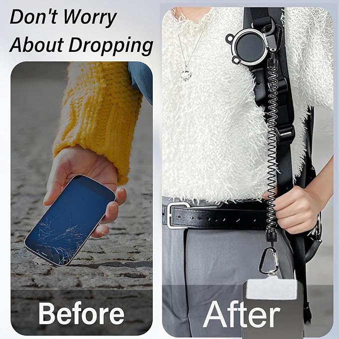 Magnetic Belt Clip for iPhone, Samsung, Google, Moto & More with Anti-Theft Chain for Hiking & Backpack Strap, Travel, Outdoor, Phone Holder Compatible with MagSafe XT
