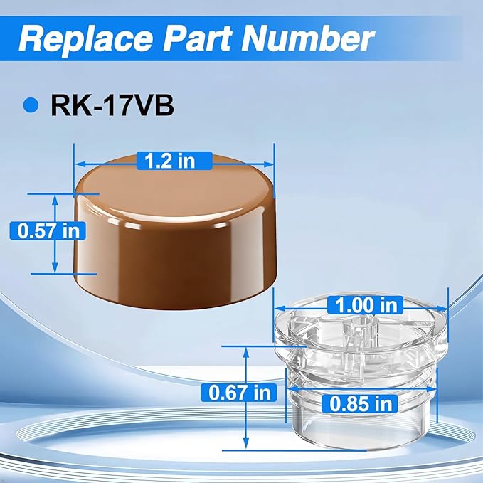 4 Pack Outdoor Faucet Vacuum Breaker Float Kit Compatible with Woodford Model 17 Replace# RK-17VB, Anti-Siphon Wall Faucet Repair, Wall Hydrant Vacuum Brake Valve Replacement Kit