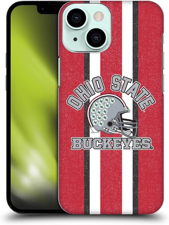 Head Case Designs Officially Licensed Ohio State University Helmet Football Graphics Hard Back Case Compatible with Apple iPhone 13 Mini