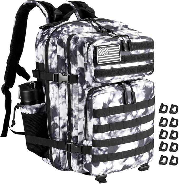 45L Tactical Backpack for Men Women, Military Assault Pack with MOLLE, Large 3 Day Bug Out Bag for Hiking Camping