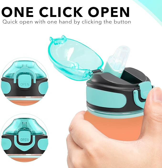 Enerbone 32 oz Water Bottle with Times to Drink and Straw, Motivational Drinking Water Bottles with Carrying Strap, Leakproof BPA & Toxic Free, Ensure You Drink Enough Water for Fitness Gym Outdoor