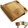 Waterproof Map Case for Land Navigation Kit - Khaki Tactical Military Pouch, Oxford+TPU, Foldable with Clear Window for Outdoor Activities,