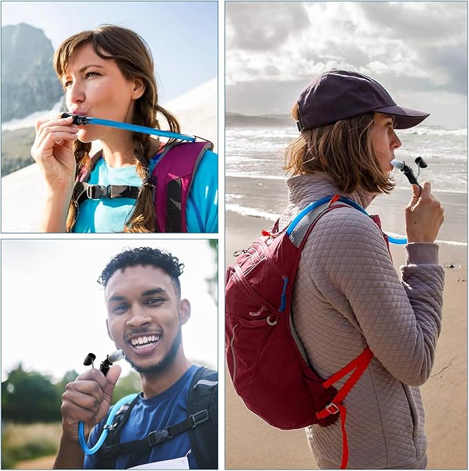 FRTKK 2L/3L Hydration Bladder, Leak Proof Water Bladder for Hydration Pack, BPA Free Wide Opening Ergonomic Shape Water Reservoir for Running Hiking Cycling Camping