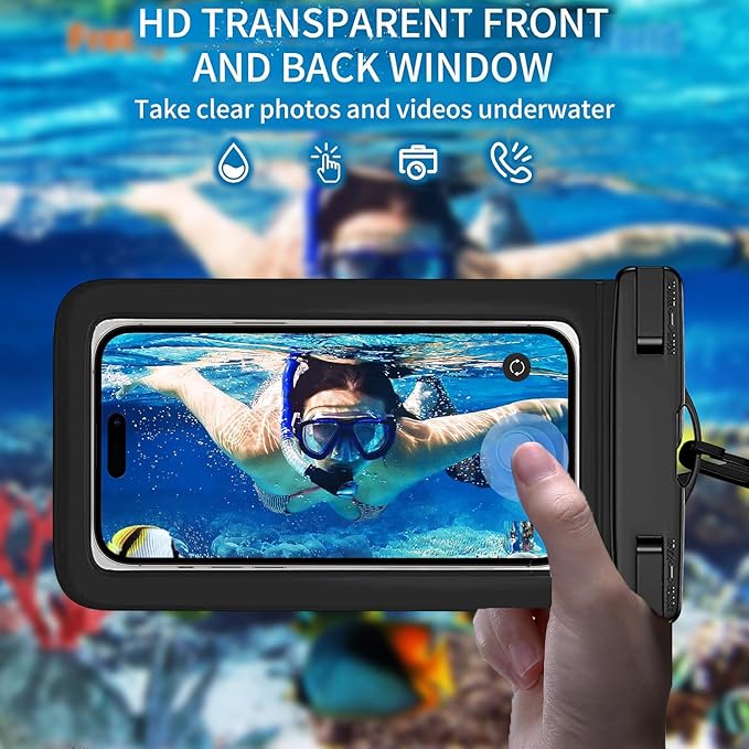 3 Pack Waterproof Phone Pouch IPX8 Universal Waterproof Case Dry Bag Phone Protector for iPhone 17/16/15/14 Pro Max Plus XS XR X8 Galaxy S25 S24 Pixel Up to 8.4"(Multicolor 3)