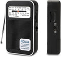 Portable Personal NOAA Weather Radio, 4-Band AM/FM/SW/WB Emergency Transistor Radio, Best Reception, Long Antenna, Dual Power, Type-C & 3.5mm Headphone Jack for Hurricane Camping Daily