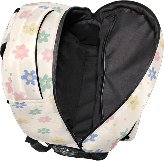Wamika Daisy Flowers Kids Backpack Floral Orange Chamomile School Backpacks Boys Girls Preschool Book Bag