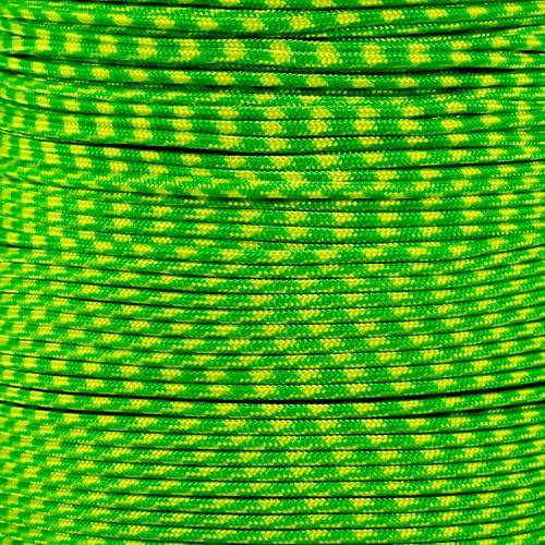 Paracord Planet 275lb Paracord – 3/32 Inch (2.38 mm) Nylon Crafting Cord with 5 Strand Inner Core – Dayglow (25 ft)