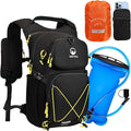 Hydration Backpack 22L, Hiking Backpack with 2L Leakproof Bladder, Sewn-in Rain Cover, Insulated Compartment for Men & Women Running, Cycling, Camping