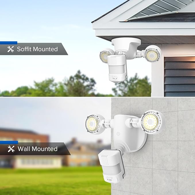 SANSI Motion Sensor Outdoor Lights, 15W 2000LM LED Flood Lights Outdoor, 5000K 4 Modes Security Lights for Outside Porch Yard Garage Patio, IP65 Dusk to Dawn Motion Detector Lights