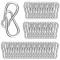 Carabiner, Heavy Duty Galvanized Steel Spring Snap Hook Carabiner Clips with 260LBS Holding Capacity, Ideal for Outdoor, Hammock, Swing and Travel (M6 2.4Inch, 50PCS)