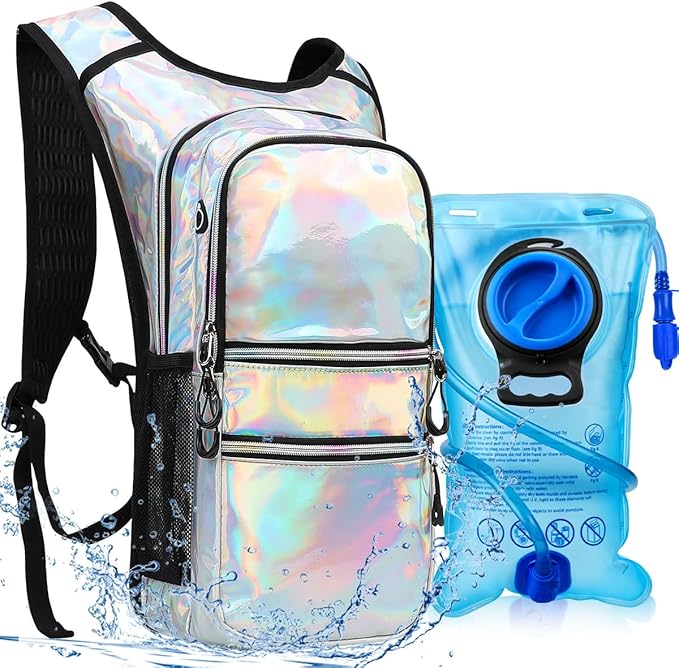 Hydration Pack, Water Backpack with 3L Hydration Bladder Lightweight Insulation, Festival Essential, Rave Hydration Backpack, Hydropack Backpack for Rave, Hiking, Biking, Festival Gear