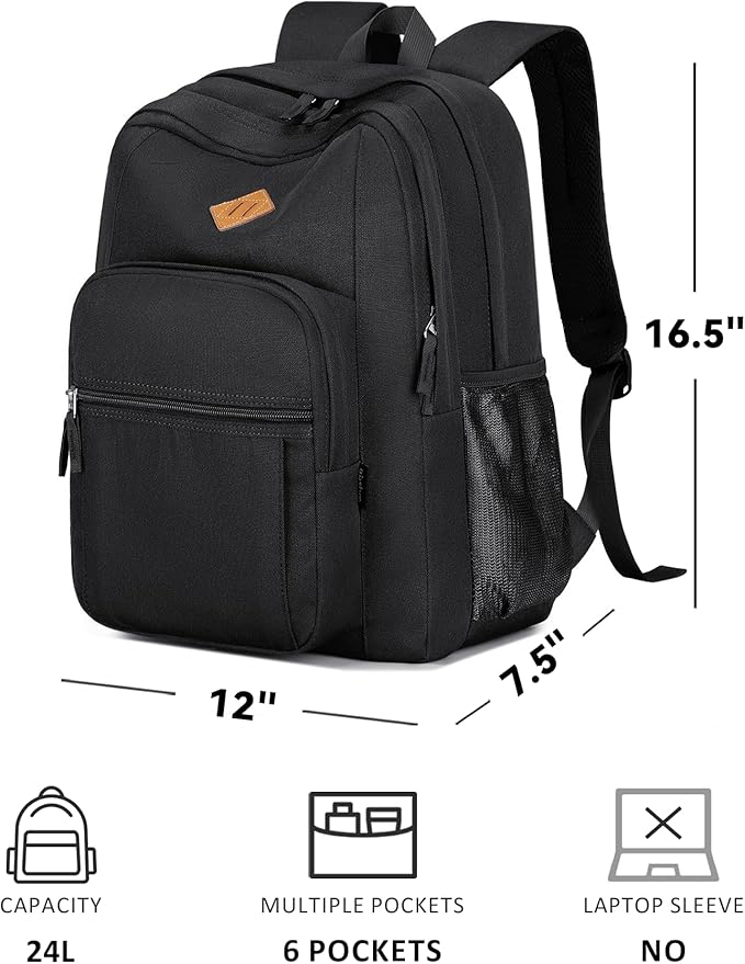 abshoo Classical Basic Travel Backpack For School Water Resistant Bookbag | For School, For School