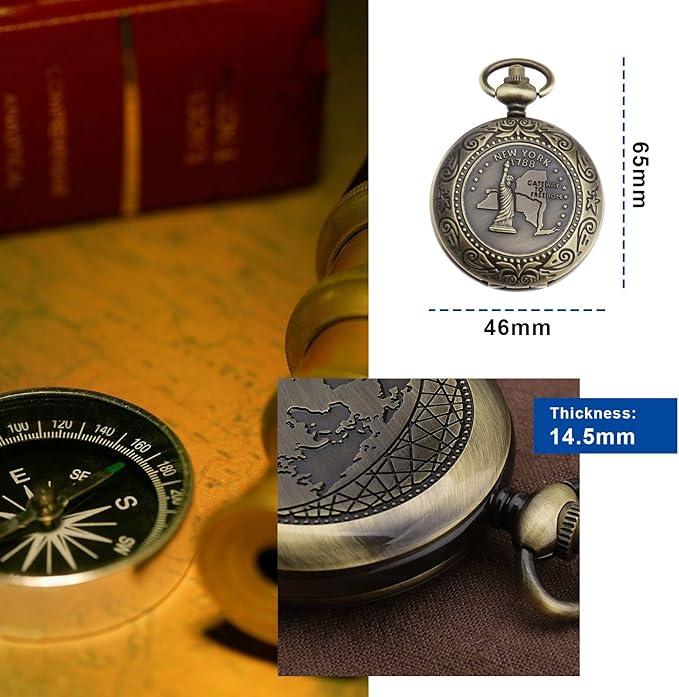 Create idea Retro Portable Compass Camping Survival Compass Metal Pocket Compass Kids Compass for Hiking Camping Hunting Outdoor Military Navigation Tool